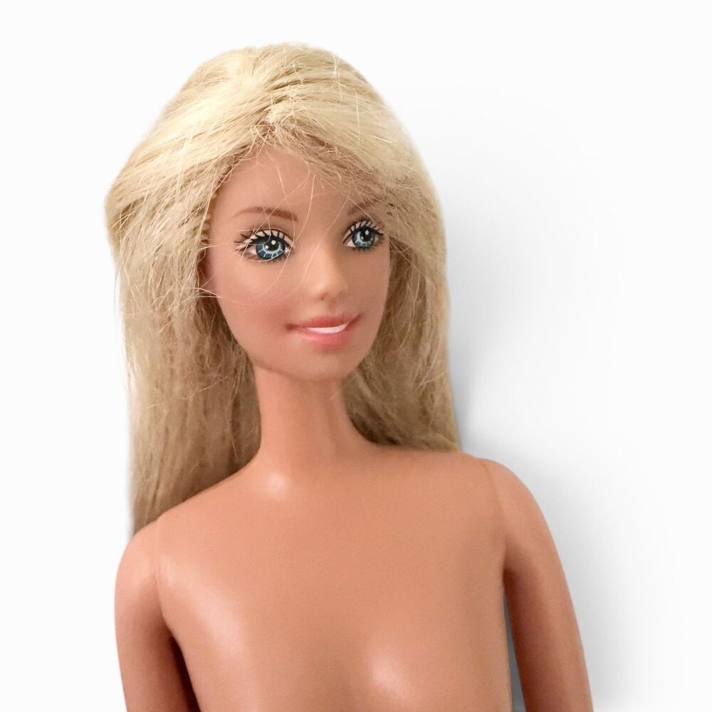 Blonde My First Barbie Ballerina Nude Permanent Painted on Pink Ballet Shoes - Picture 3 of 7